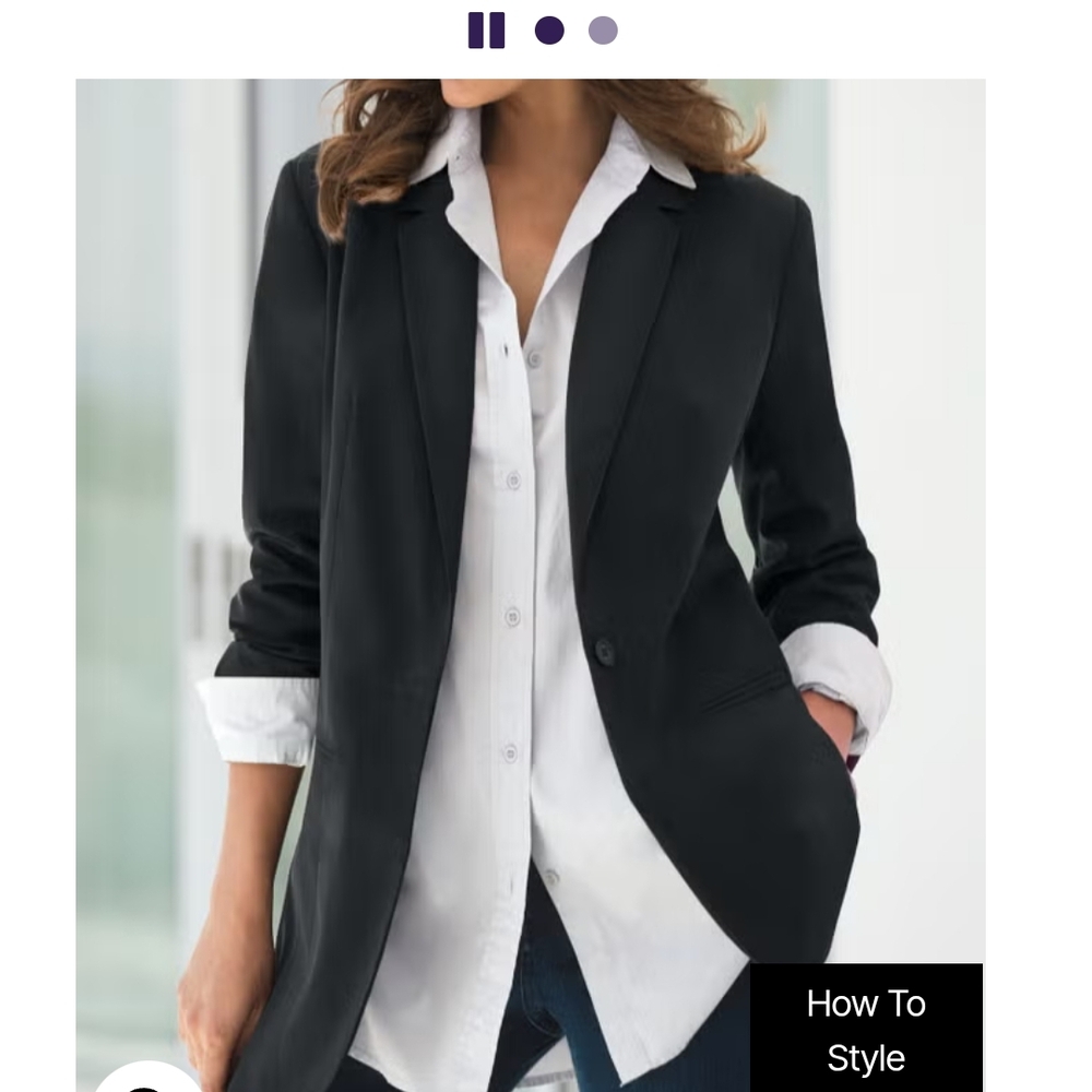 NWT Women's Black Boyfriend Blazer